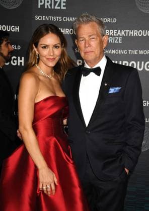 LOS ANGELES, CA - APRIL 15: Katharine McPhee and David Foster at the 2023 Breakthrough Prize at the Academy Museum of Motion Pictures in Los Angeles, California on April 15, 2023. Copyright: xJeffreyxMayer JTMxPhotosx