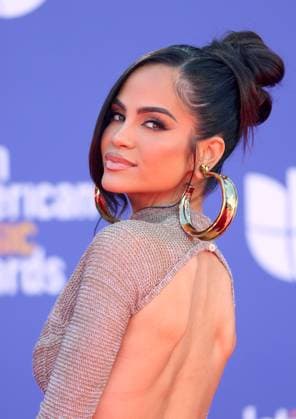 Natti Natasha attends the 8th annual Latin American Music Awards at the MGM Grand Garden Arena in Las Vegas on Thursday, April 20, 2023. The annual event honors outstanding achievements for artists in the Latin music industry.  LAV2023042069 JAMESxATOA