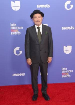 Rubén Blades poses in the press room during the 8th annual Latin American Music Awards at the MGM Grand Garden Arena in Las Vegas on Thursday, April 20, 2023. The annual event honors outstanding achievements for artists in the Latin music industry.  LAV2023042131 JAMESxATOA