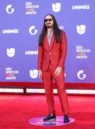 Steve Aoki attends the 8th annual Latin American Music Awards at the MGM Grand Garden Arena in Las Vegas on Thursday, April 20, 2023. The annual event honors outstanding achievements for artists in the Latin music industry.  LAV2023042152 JAMESxATOA