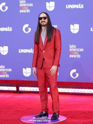 Steve Aoki attends the 8th annual Latin American Music Awards at the MGM Grand Garden Arena in Las Vegas on Thursday, April 20, 2023. The annual event honors outstanding achievements for artists in the Latin music industry.  LAV2023042155 JAMESxATOA