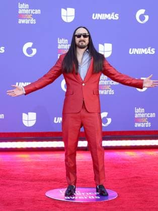 Steve Aoki attends the 8th annual Latin American Music Awards at the MGM Grand Garden Arena in Las Vegas on Thursday, April 20, 2023. The annual event honors outstanding achievements for artists in the Latin music industry.  LAV2023042157 JAMESxATOA