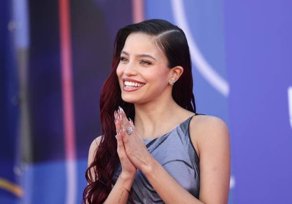 Emilia attends the 8th annual Latin American Music Awards at the MGM Grand Garden Arena in Las Vegas on Thursday, April 20, 2023. The annual event honors outstanding achievements for artists in the Latin music industry.  LAV2023042167 JAMESxATOA