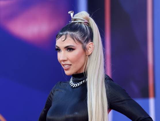 Erubey de Anda attends the 8th annual Latin American Music Awards at the MGM Grand Garden Arena in Las Vegas on Thursday, April 20, 2023. The annual event honors outstanding achievements for artists in the Latin music industry.  LAV2023042181 JAMESxATOA