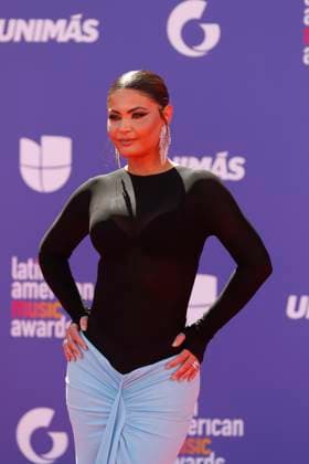 The Venezuelan television presenter and model Chiquinquirá Delgado poses on the red carpet of the Latin American Music Awards (Latin AMAs) at the MGM Grand Garden Arena in Las Vegas, Nevada, USA, 20 April 2023. Featuring Bad Bunny, Becky G and Daddy Yankee as favorites, this year s nominations highlight artists spanning all genres of Latin music in 26 categories. Red carpet of the Latin AMAs Awards in Las Vegas !ACHTUNG: NUR REDAKTIONELLE NUTZUNG!  Copyright: xRondaxChurchillx USA6313 20230421-cb6d4a87d16d97e23fbc43c042fe2d8c0fdf8edb