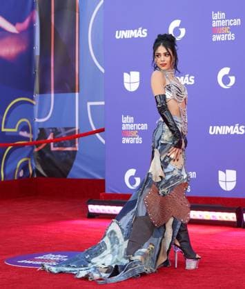 Danna Paola attends the 8th annual Latin American Music Awards at the MGM Grand Garden Arena in Las Vegas on Thursday, April 20, 2023. The annual event honors outstanding achievements for artists in the Latin music industry.  LAV2023042195 JAMESxATOA