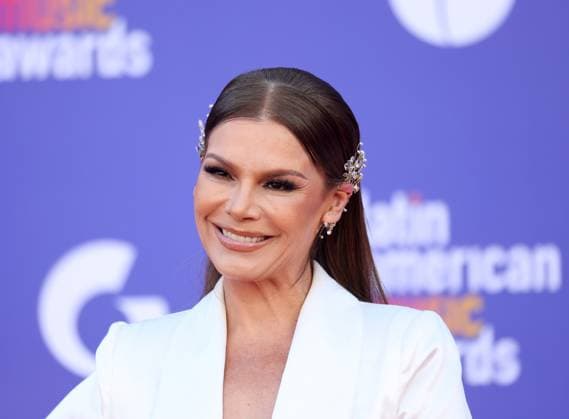 Olga Tanón attends the 8th annual Latin American Music Awards at the MGM Grand Garden Arena in Las Vegas on Thursday, April 20, 2023. The annual event honors outstanding achievements for artists in the Latin music industry.  LAV2023042234 JAMESxATOA