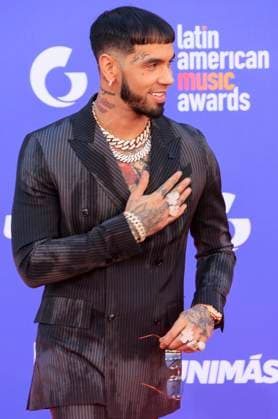 April 20, 2023, Los Angeles, California, USA: Anuel AA on the red carpet of the 2023 Latin American Music Awards held on Thursday April 20, 2023 at the MGM Grand in Las Vegas, Nevada. PI Los Angeles USA - ZUMAp124 20230420_zaa_p124_068 Copyright: xJAVIERxROJASx