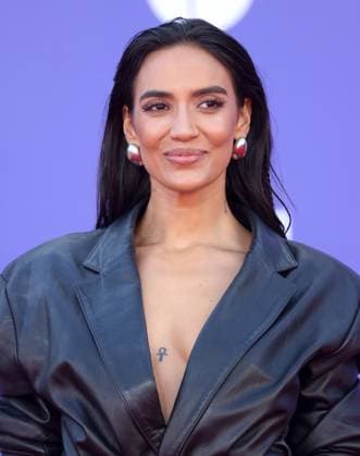 Manu Manzo attends the 8th annual Latin American Music Awards at the MGM Grand Garden Arena in Las Vegas on Thursday, April 20, 2023. The annual event honors outstanding achievements for artists in the Latin music industry.  LAV2023042258 JAMESxATOA