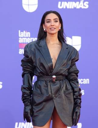 Manu Manzo attends the 8th annual Latin American Music Awards at the MGM Grand Garden Arena in Las Vegas on Thursday, April 20, 2023. The annual event honors outstanding achievements for artists in the Latin music industry.  LAV2023042260 JAMESxATOA