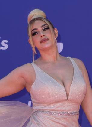 April 20, 2023, Las Vegas, Nevada, USA: Bellastar 1 on the red carpet of the 2023 Latin American Music Awards held on Thursday April 20, 2023 at the MGM Grand in Las Vegas, Nevada. PI Las Vegas USA - ZUMAp124 1028402969st Copyright: xJAVIERxROJASx