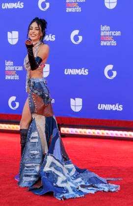 April 20, 2023, Las Vegas, Nevada, USA: Danna Paola on the red carpet of the 2023 Latin American Music Awards held on Thursday April 20, 2023 at the MGM Grand in Las Vegas, Nevada. PI Las Vegas USA - ZUMAp124 1028403491st Copyright: xJAVIERxROJASx