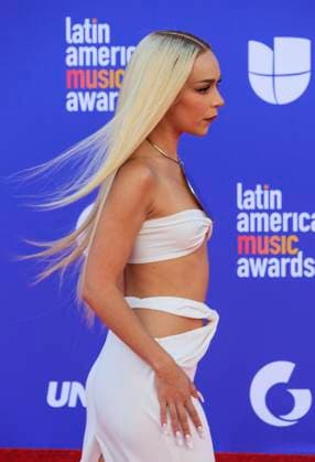 April 20, 2023, Las Vegas, Nevada, USA: Bad Gyal on the red carpet of the 2023 Latin American Music Awards held on Thursday April 20, 2023 at the MGM Grand in Las Vegas, Nevada. PI Las Vegas USA - ZUMAp124 1028403571st Copyright: xJAVIERxROJASx