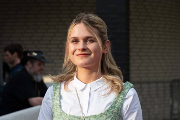Prize winner Marie Lina SMYREK, actress, red carpet, red carpet show, arrival, arrival, 59 Adolf Grimme Prize award ceremony Adolf Grimme Prize Grimme Prize in Marl, 21 04 2023 oÂ¥Ã