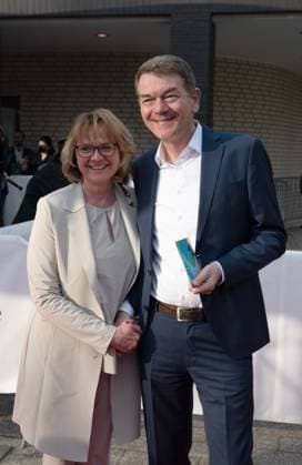 Joerg SCHOENENBORN and Jona TEICHMANN, red carpet, red carpet show, arrival, arrival, 59 Adolf Grimme Prize award ceremony Adolf Grimme Prize Grimme Prize in Marl, 21 04 2023 oÂ¥Ã