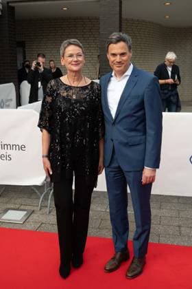 Frauke GERLACH, Director Adolf Grimme Institute, Norbert HIMMLER, ZDF Director Red Carpet, Red Carpet Show, Arrival, Arrival, 59 Adolf Grimme Award ceremony Adolf Grimme Award Grimme Award in Marl, 21 04 2023 oÂ¥Ã