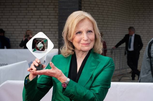 Maren KROYMANN, receives the Grimme Award, special honor of the Adult Education Association, red carpet, red carpet show, arrival, arrival, 59 Adolf Grimme Award ceremony Adolf Grimme Award Grimme Award in Marl, 21 04 2023 oÂ¥Ã