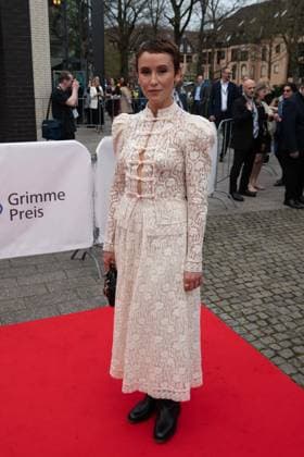 Grimme Prize for NEULAND Peri Baumeister, actress, red carpet, red carpet show, arrival, arrival, 59 Adolf Grimme Prize award ceremony Adolf Grimme Prize Grimme Prize in Marl, 21 04 2023 oÂ¥Ã
