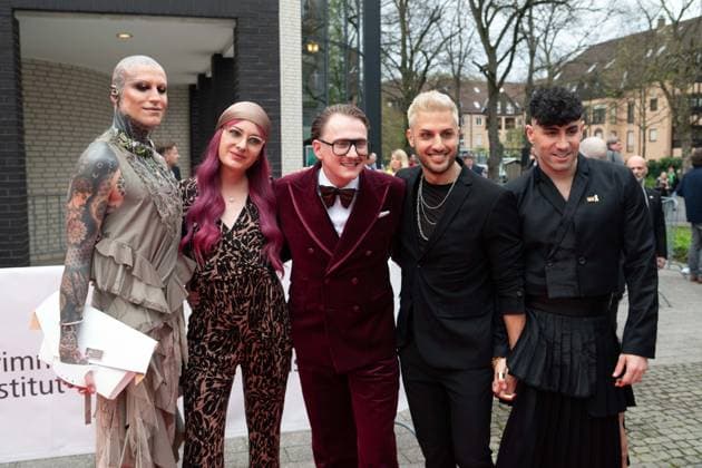 Grimme Award for Queer Eye Germany, with Avi JAKOBD, Leni BOLT, Jan Henrik SCHEPER STUKE, Aljosha MUTTARDI and Ayan YURUK, Red Carpet, Red Carpet Show, arrival, arrival, 59 Adolf Grimme Award Adolf Grimme Award Grimme Award in Marl, 21 04 2023 oÂ¥Ã