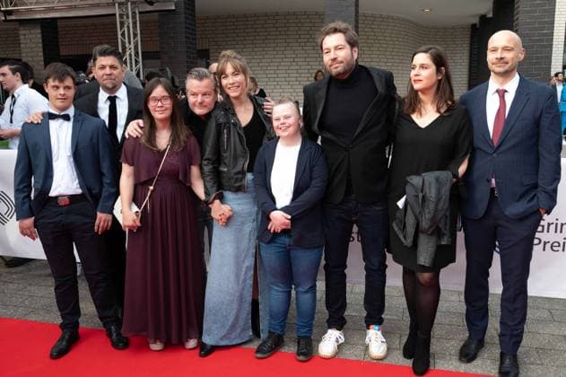 Grimme Prize for ZUM SCHWARZWAELDER HIRSCH, Tim MAELZER and his team, red carpet, red carpet show, arrival, arrival, 59 Adolf Grimme Prize award ceremony Adolf Grimme Prize Grimme Prize in Marl, 21 04 2023 oÂ¥Ã