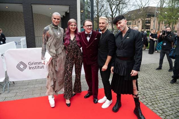 Grimme Award for Queer Eye Germany, with Avi JAKOBD, Leni BOLT, Jan Henrik SCHEPER STUKE, Aljosha MUTTARDI and Ayan YURUK, Red Carpet, Red Carpet Show, arrival, arrival, 59 Adolf Grimme Award Adolf Grimme Award Grimme Award in Marl, 21 04 2023 oÂ¥Ã
