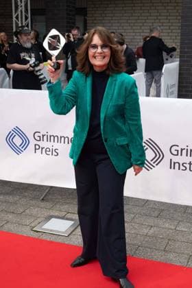 Grimme award for Caroline LINK, director, red carpet, red carpet show, arrival, arrival, 59 Adolf Grimme award ceremony Adolf Grimme award Grimme award in Marl, 21 04 2023 oÂ¥Ã