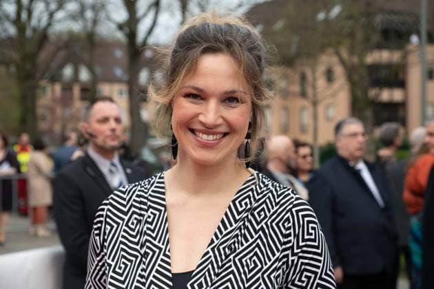 Grimme award for NEULAND Franziska Hartmann, actress, red carpet, red carpet show, arrival, arrival, 59 Adolf Grimme award ceremony Adolf Grimme award Grimme award in Marl, 21 04 2023 oÂ¥Ã