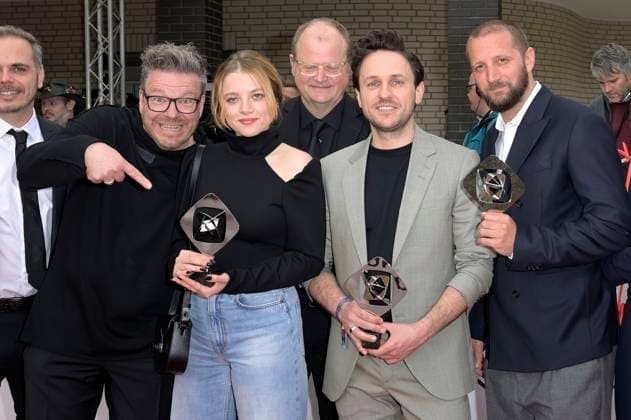 Hanno Hackfort, Jella Haase, Bob Konrad, Dimitrij Schaad and Jano Ben Chaabane at the 59 Grimme Award 2023 ceremony at the Theater der Stadt Marl Marl, 21 04 2023 Foto:xF.xKernx xFuturexImage