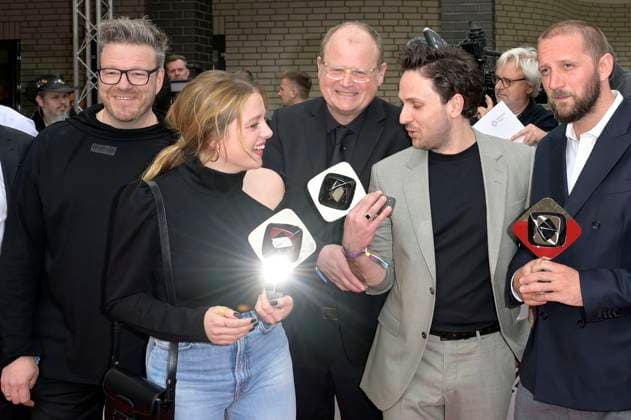 Hanno Hackfort, Jella Haase, Bob Konrad, Dimitrij Schaad and Jano Ben Chaabane at the 59 Grimme Award 2023 ceremony at the Theater der Stadt Marl Marl, 21 04 2023 Foto:xF.xKernx xFuturexImage