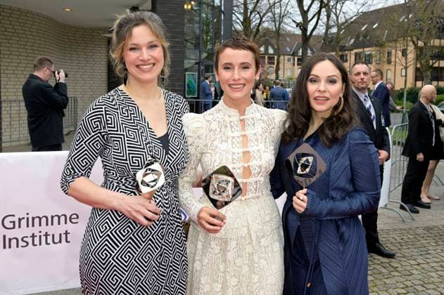 Franziska Hartmann, Peri Baumeister and Mina Tander at the 59 Grimme Award 2023 ceremony at the Theater der Stadt Marl Marl, 21 04 2023 Foto:xF.xKernx xFuturexImage