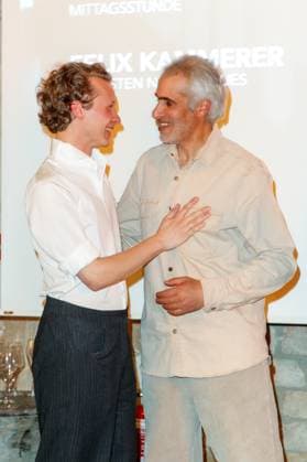 Nominees evening of the German Film Award Lola 2023 Felix Kammerer and Mehdi Bajestani at the nominees evening of the German Film Award Lola 2023 at Fabrik 23 on 22 04 2023 in Berlin Copyright: xEventpressxKochanx