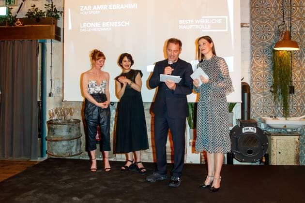 Nominees evening of the German Film Award Lola 2023 Leonie Benesch, Zar Amir Ebrahimi, Florian Gallenberger and Alexandra Maria Lara at the nominees evening of the German Film Award Lola 2023 in the factory 23 on 22 04 2023 in Berlin Copyright: xEventpressxKochanx