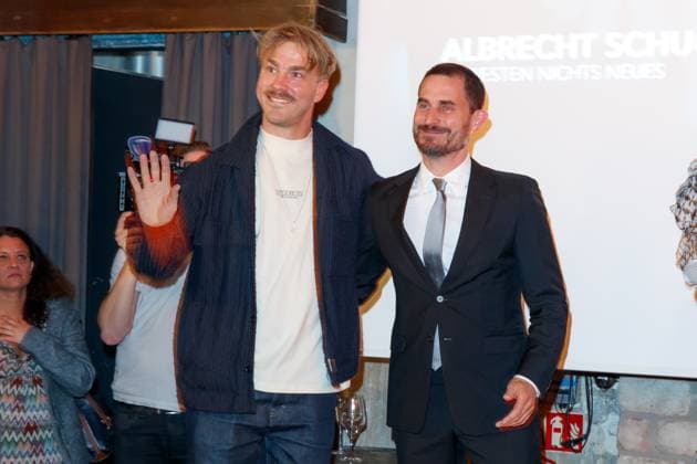 Nominees evening of the German Film Award Lola 2023 Albrecht Schuch and Clemens Schick at the nominees evening of the German Film Award Lola 2023 in the factory 23 on 22 04 2023 in Berlin Copyright: xEventpressxKochanx