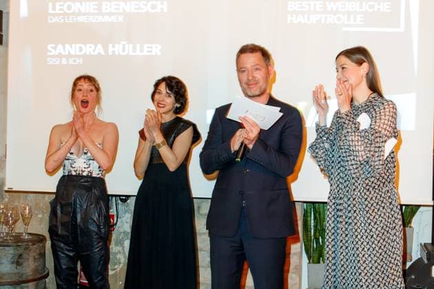 Nominees evening of the German Film Award Lola 2023 Leonie Benesch, Zar Amir Ebrahimi, Florian Gallenberger and Alexandra Maria Lara at the nominees evening of the German Film Award Lola 2023 in the factory 23 on 22 04 2023 in Berlin Copyright: xEventpressxKochanx