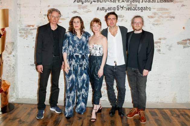 Nominees Evening of the German Film Award Lola 2023 Ingo Fliess, Gesa Jäger, Leonie Benesch, Ilker Catak and Marvin Miller at the Nominees Evening of the German Film Award Lola 2023 at Fabrik 23 on 22 04 2023 in Berlin Copyright: xEventpressxKochanx