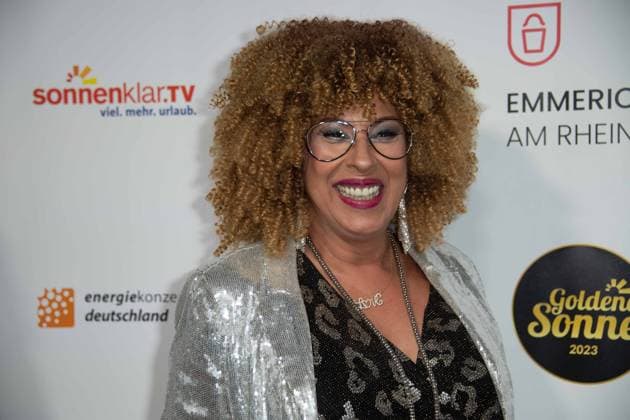 Esther Filly RIDSTYLE, singer, red carpet, red carpet show, arrival, arrival, The Golden Sun 2023, on 22 04 2023 at Wunderland Kalkar,