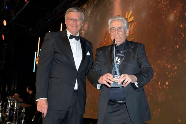 Wolfgang Bosbach and Gerhart Baum at the award ceremony of the Golden Sun 2023 during the Sonnenklar TV Gala in Wunderland Kalkar Kalkar, 22 04 2023 Foto:xF.xKernx xFuturexImage