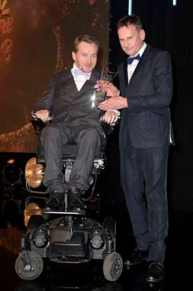 Samuel Koch and Peter Illmann at the award ceremony of the Golden Sun 2023 during the Sonnenklar TV Gala in Wunderland Kalkar Kalkar, 22 04 2023 Foto:xF.xKernx xFuturexImage