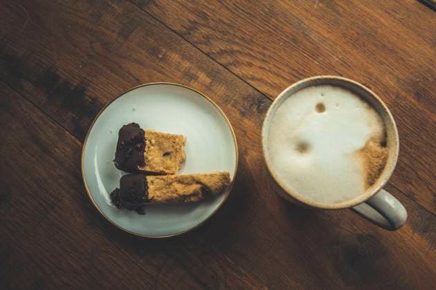 Mug of coffee and slices of pie, ANHF00227