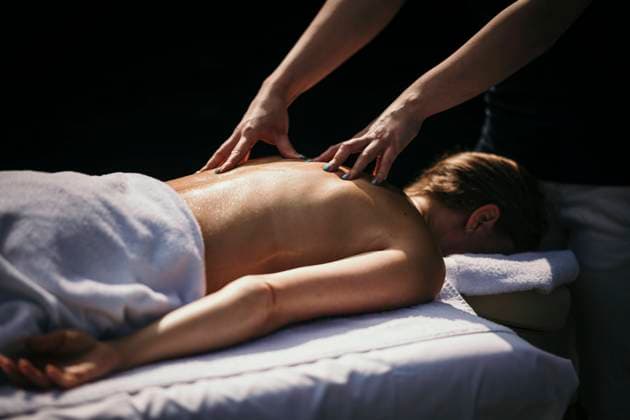 Woman getting massage at spa model released, Symbolfoto property released, MJRF00918