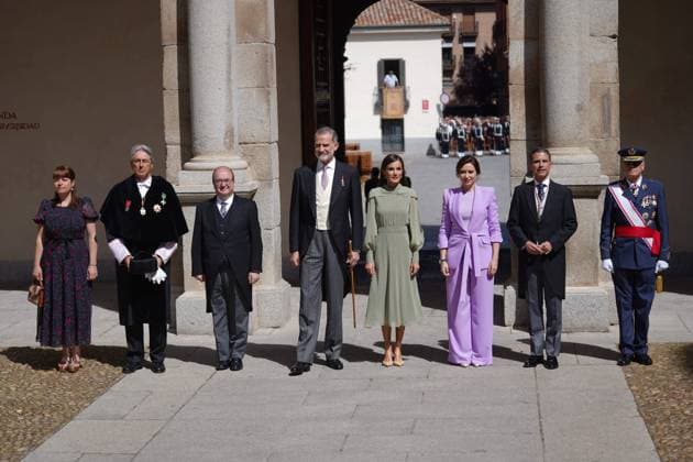 Spanish King Felipe VI and Queen Letizia during the Miguel de Cervantes 2023 Spanish Language Literature Awards Ceremony in Alcala de Henares Madrid on Monday, 24 April 2023 Cordon Press
