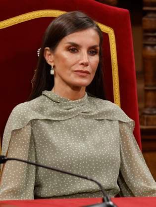 Spanish Queen Letizia during the delivering act of Cervantes Award to Venezuelan poet Rafael Cadenas (not at the image) held in Alcala de Henares, Madrid, Spain on 24 April 2023. The Cervantes Award is the biggest prize in Spanish language. Venezuelan poet Rafael Cadenas receives the Cervantes Award !ACHTUNG: NUR REDAKTIONELLE NUTZUNG!  Copyright: xBallesterosx GRAF4695 20230424-1c488da4b6efbffdb238a93b6cf9c928ee7b8612