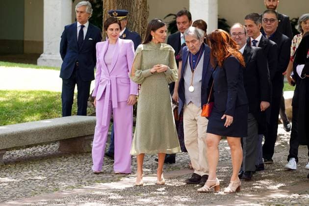 Spanish King Felipe VI and Queen Letizia during the Miguel de Cervantes 2023 Spanish Language Literature Awards Ceremony in Alcala de Henares Madrid on Monday, 24 April 2023 Rafael Cadenas Isabel diaz Ayuso Cordon Press