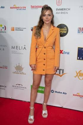 Marie WEGENER, Saengerin Red Carpet, Red Carpet Show, Arrival, Arrival, The Golden Sun 2023, on 22 04 2023 in Wunderland Kalkar,