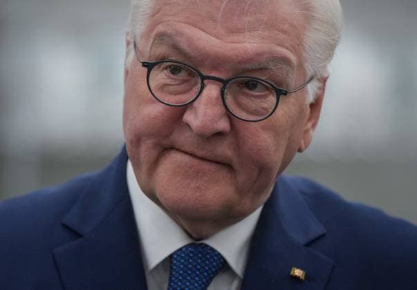 April 25, 2023, BURNABY, BC, CANADA: Germany President Frank-Walter Steinmeier listens during a tour of fuel cell stack manufacturer, Cellcentric Canada, in Burnaby, B.C., Tuesday, April 25, 2023. BURNABY CANADA  - ZUMAc35_ 20230425_zaf_c35_064 Copyright: xDarrylxDyckx