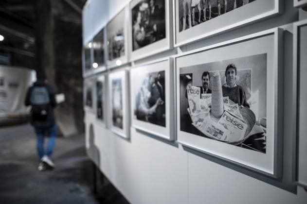 <p>Bergbau trifft Fußball: Austellung von Ruhr-Museum und Fußball-Museum mit diversen Begleitaktionen. Vorgespräch mit Heinrich Theodor Grütter, Direktor des Ruhr-Museums, und Manuel Neukirchner, Direktor des Deutschen Fußballmuseums, in der Ausstellung. Deutschland NRW Essen Copyright: FabianxStrauch
