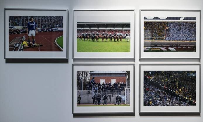 <p>Bergbau trifft Fußball: Austellung von Ruhr-Museum und Fußball-Museum mit diversen Begleitaktionen. Vorgespräch mit Heinrich Theodor Grütter, Direktor des Ruhr-Museums, und Manuel Neukirchner, Direktor des Deutschen Fußballmuseums, in der Ausstellung. Deutschland NRW Essen Copyright: FabianxStrauch
