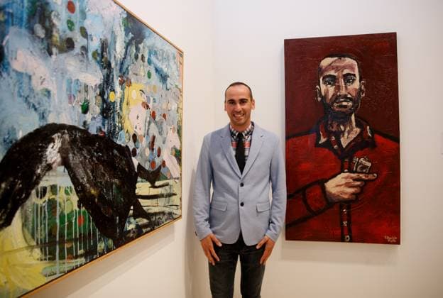 ARCHIBALD PACKING ROOM PRIZE 2023, Mostafa Azimitabar with Charlotte Ruth?s Archibald Prize portrait of him at the Art Gallery of NSW, Sydney Thursday, April 27, 2023. ( NO ARCHIVING, EDITORIAL USE ONLY, NO USE IN BOOKS WITHOUT CONSENT SYDNEY NSW AUSTRALIA  Copyright: xNIKKIxSHORTx 20230427001791340227