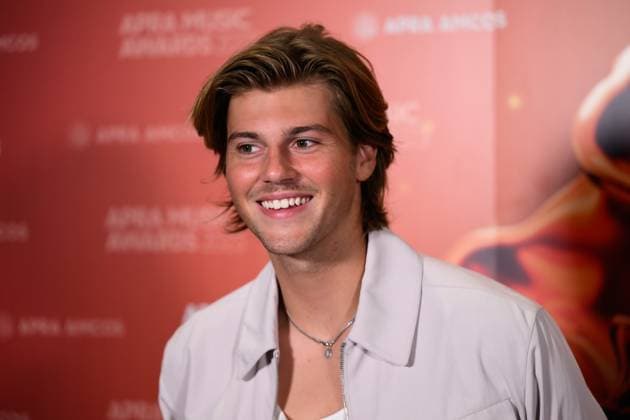 2023 APRA MUSIC AWARDS, Ruel arrives at the 2023 APRA Music Awards at the International Convention Centre, in Sydney, Thursday, April 27, 2023. ( NO ARCHIVING, EDITORIAL USE ONLY, NO USE IN BOOKS WITHOUT CONSENT SYDNEY NSW AUSTRALIA  Copyright: xJAMESxGOURLEYx 20230427001791437075