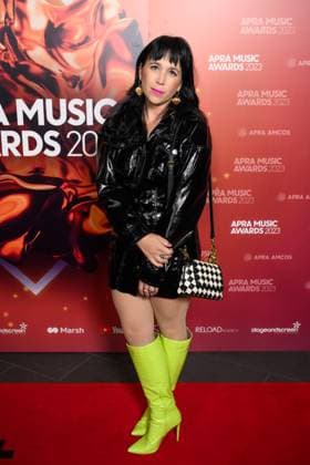 2023 APRA MUSIC AWARDS, Katy Steele arrives at the 2023 APRA Music Awards at the International Convention Centre, in Sydney, Thursday, April 27, 2023. ( NO ARCHIVING, EDITORIAL USE ONLY, NO USE IN BOOKS WITHOUT CONSENT SYDNEY NSW AUSTRALIA  Copyright: xJAMESxGOURLEYx 20230427001791438523
